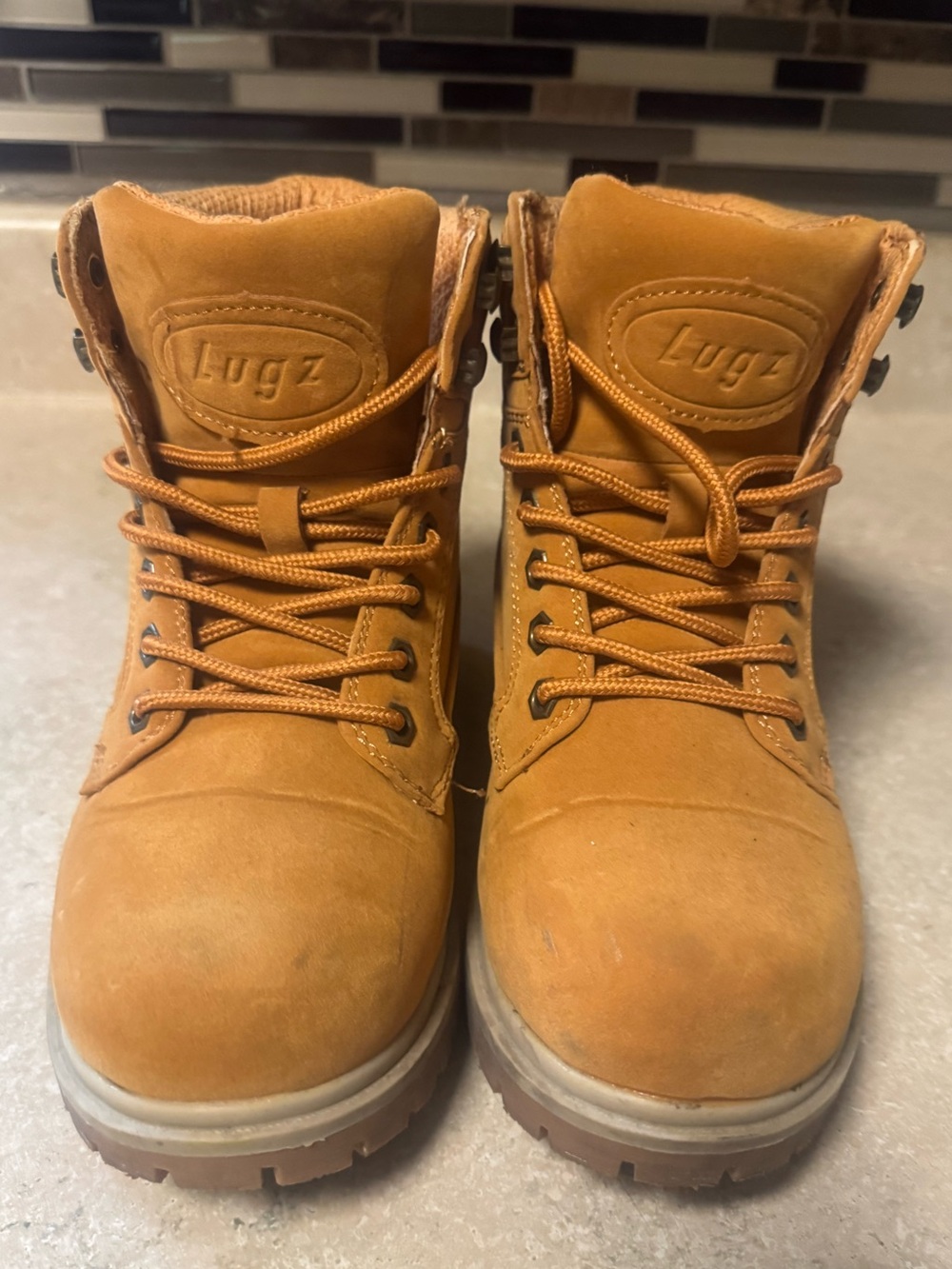 Lugz Men's Tan Work Boots - Lace-Up Rugged Ankle Boots